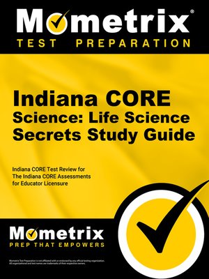 cover image of Indiana CORE Science - Life Science Secrets Study Guide